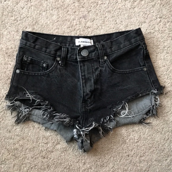 Urban Outfitters Pants - Glamorous black high waisted jean shorts